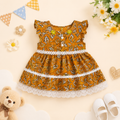 Orange Frock for Baby Girl with Hat & Bottom