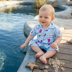 Printed Linen Co-Ord Set for Baba Boys