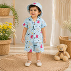 Printed Linen Co-Ord Set for Baba Boys