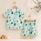 Printed Linen Co-Ord Set for Baba Boys