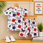 Printed Linen Co-Ord Set for Baba Boys