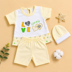 Lovely Shirt & Short with Hat for Newborn Girls
