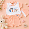 Lovely Shirt & Short with Hat for Newborn Girls