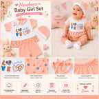 Lovely Shirt & Short with Hat for Newborn Girls