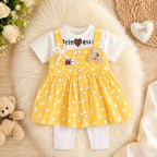 Beautiful Yellow Princess Frock for Baby Girls