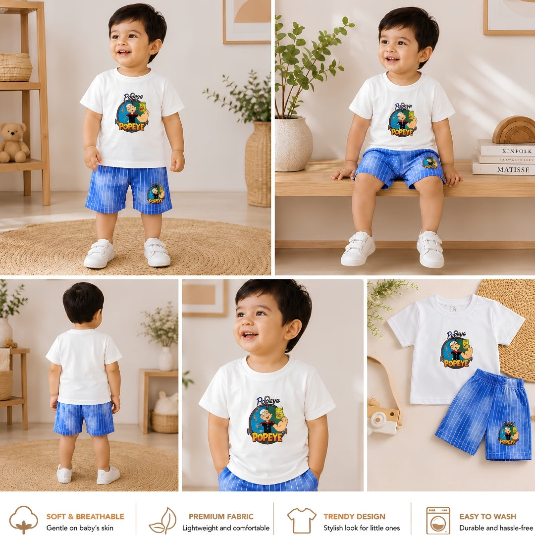 Popeye Summer Shirt & Short for Baba Boys