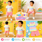 Rainbow Style Summer Shirt & Short for Baba Boys