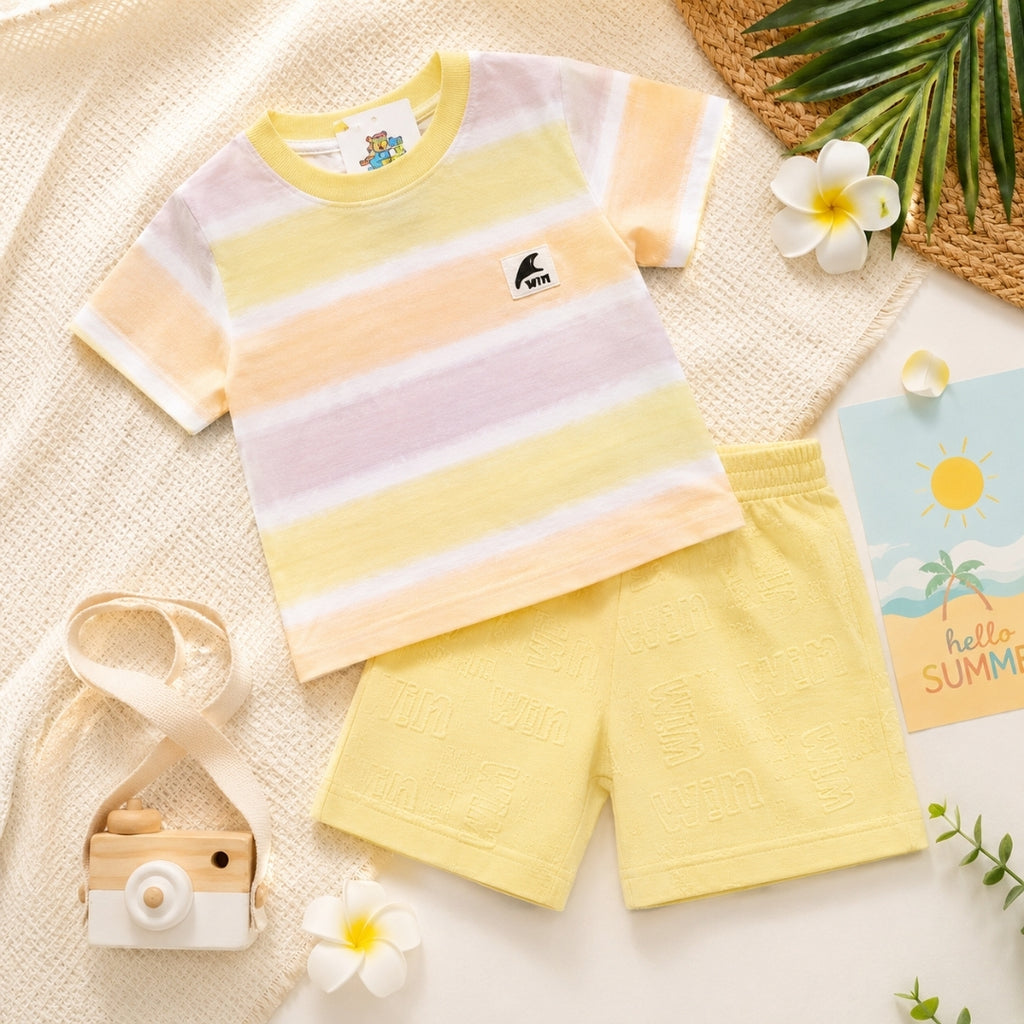 Rainbow Style Summer Shirt & Short for Baba Boys