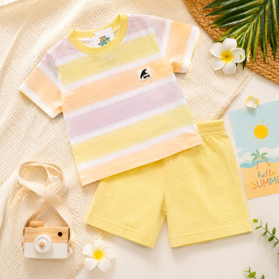 Rainbow Style Summer Shirt & Short for Baba Boys