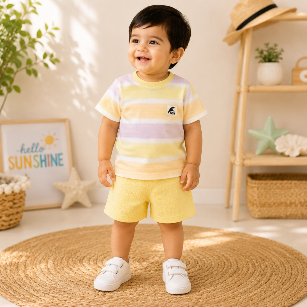 Rainbow Style Summer Shirt & Short for Baba Boys