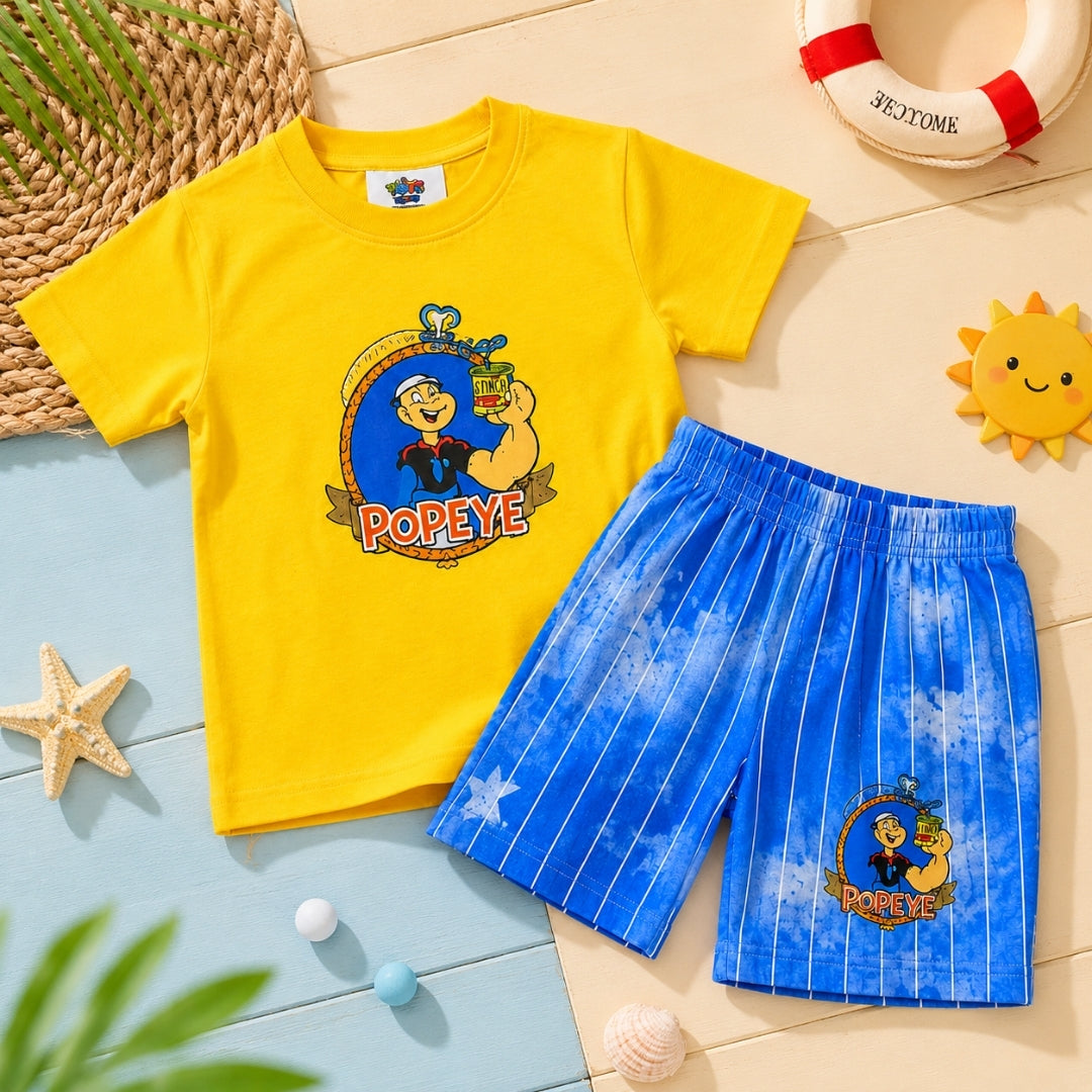 Popeye Summer Shirt & Short for Baba Boys