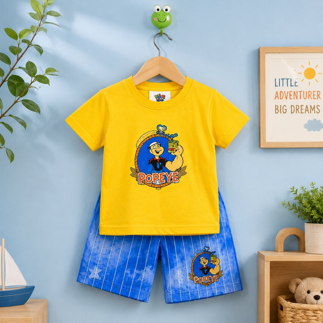 Popeye Summer Shirt & Short for Baba Boys