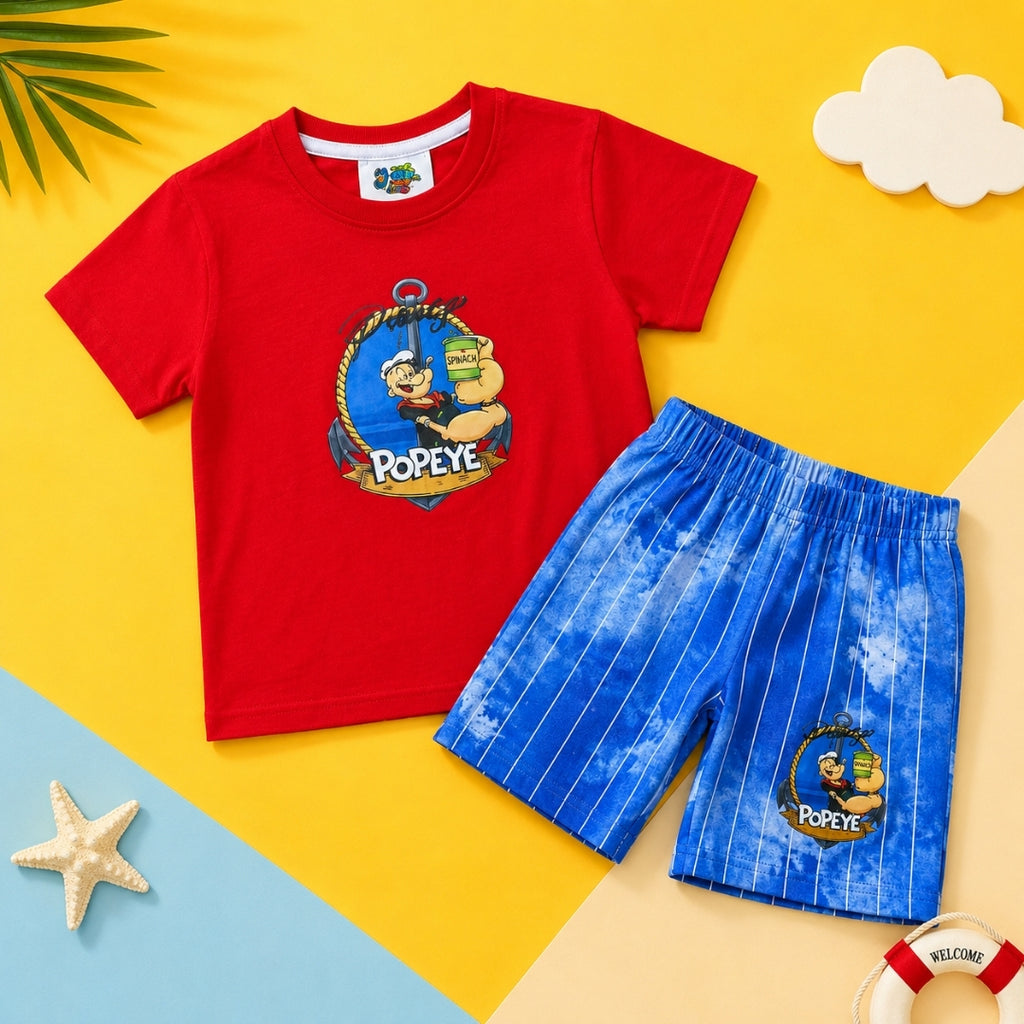 Popeye Summer Shirt & Short for Baba Boys