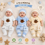 10 Piece of Gift Set with Romper for Newborn Boys