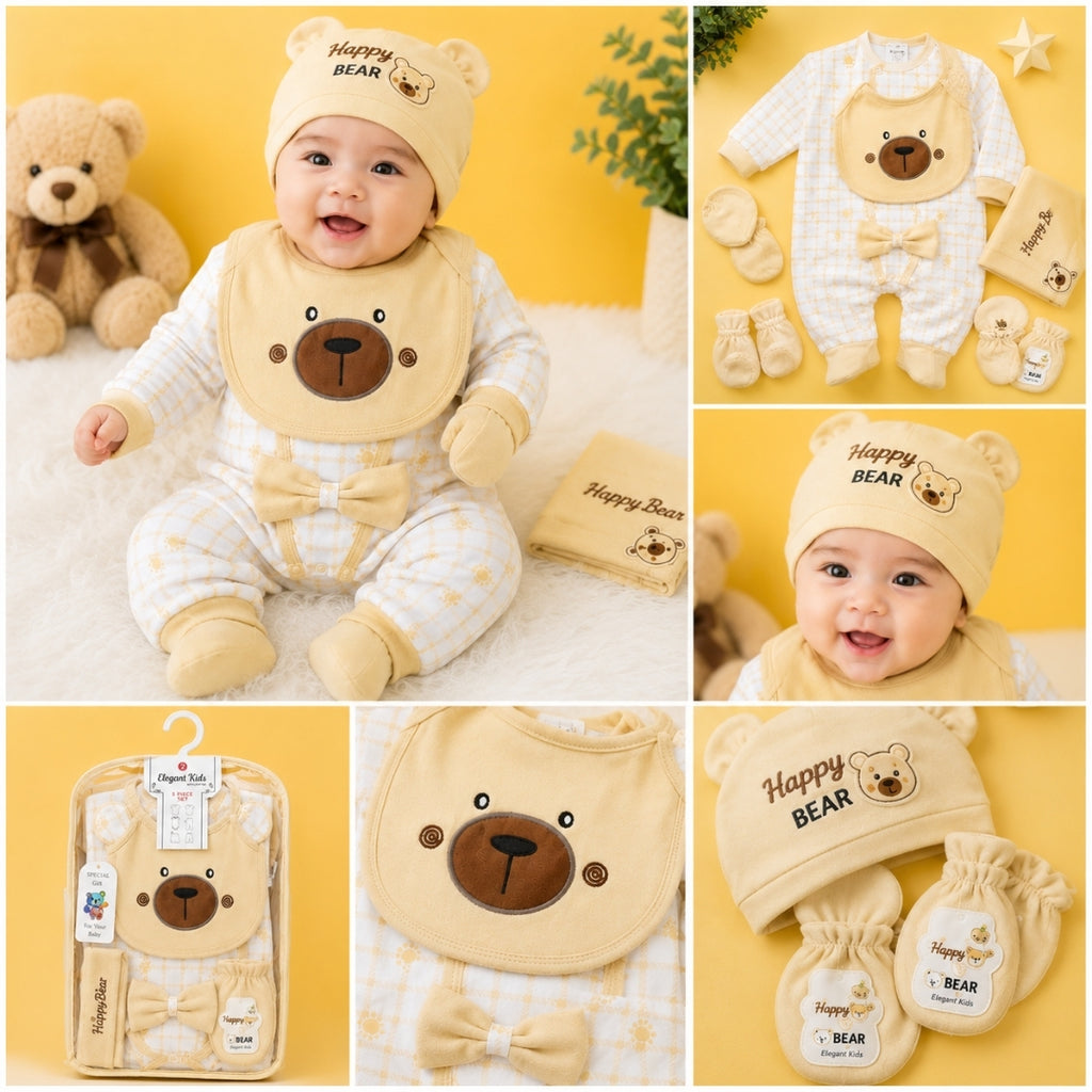10 Piece of Gift Set with Romper for Newborn Boys