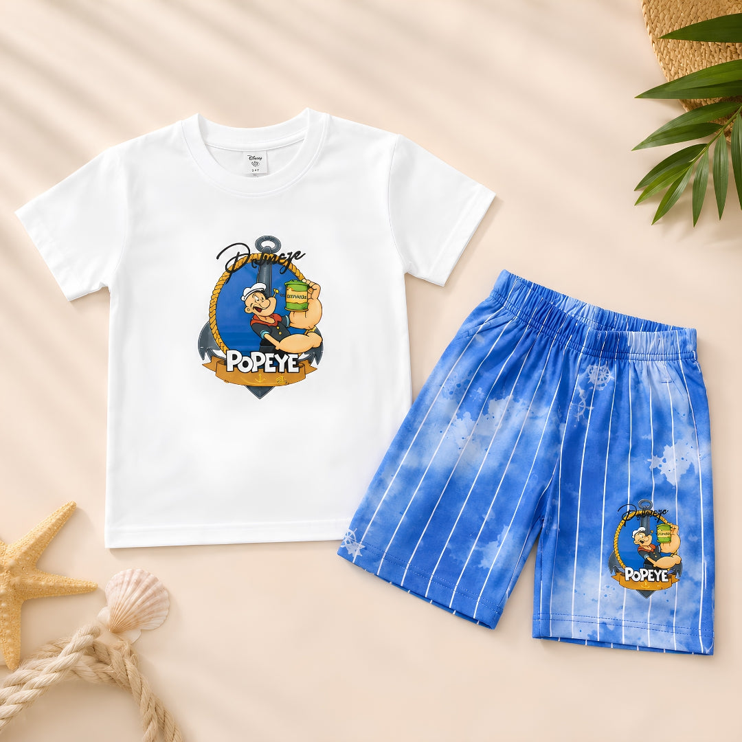 Popeye Summer Shirt & Short for Baba Boys