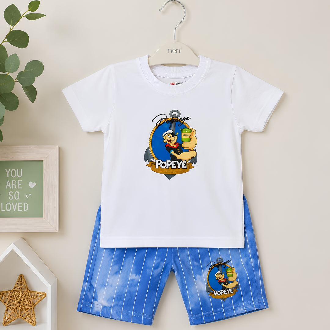 Popeye Summer Shirt & Short for Baba Boys